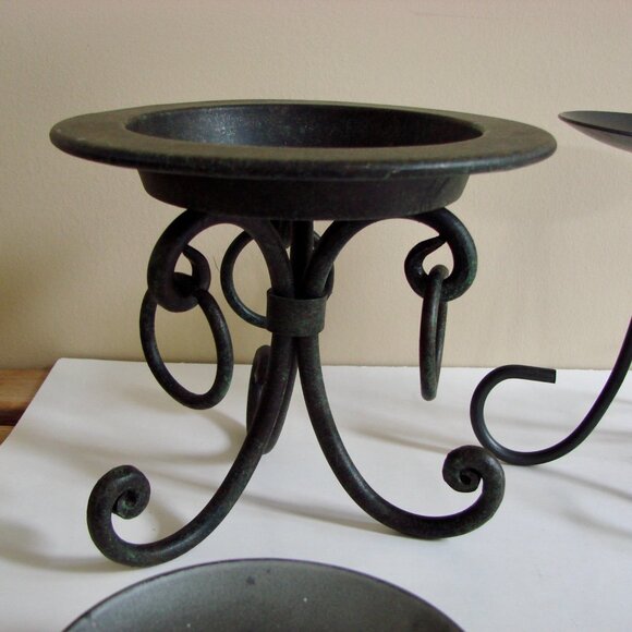 8 Black Candle Tealight Holders Metal Dragonfly Whimsigoth Goth Decor - Picture 6 of 15
